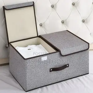 Clothes / Stationery Storage Box With Lids 2 Partitions
