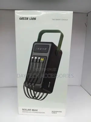 This Is a Green Lion Solar Max Power Bank With an 80,000mah Capacity.