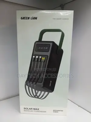 Green Lion Solar Max 80000mah Power Bank Integrated Cables and Display
