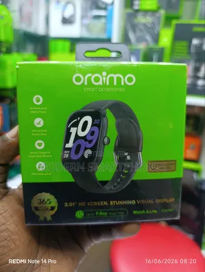 Oraimo Watch 6 Lite 2.01'' Smart Watch With Cool Ui Interface