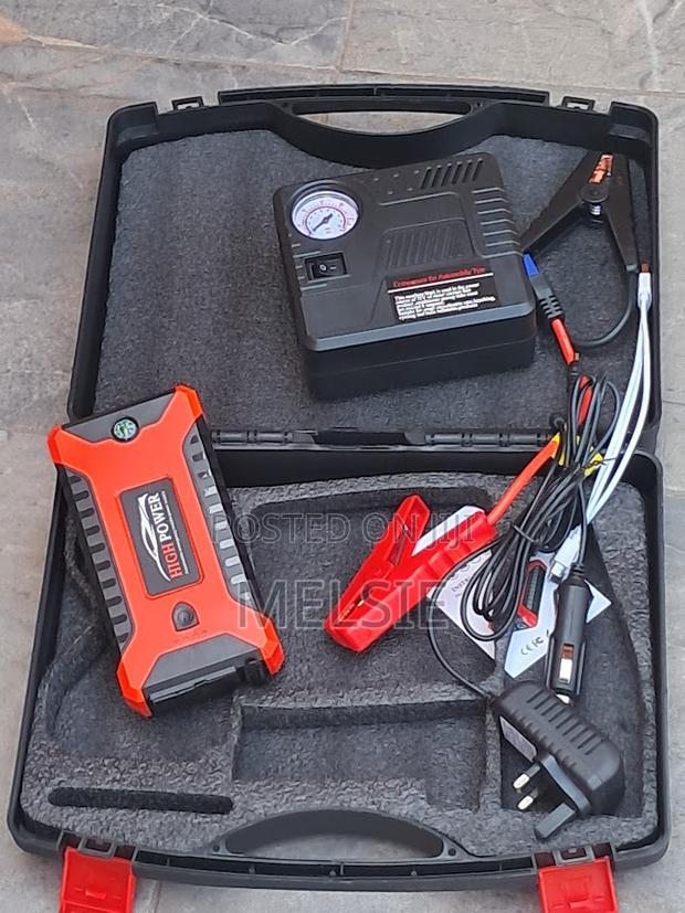 Portable Car Jump Starter Air Compressor Emergency Kit