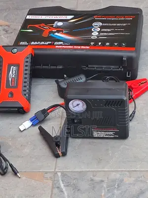 12v Portable Jump Starter With Led Light and Air Pump