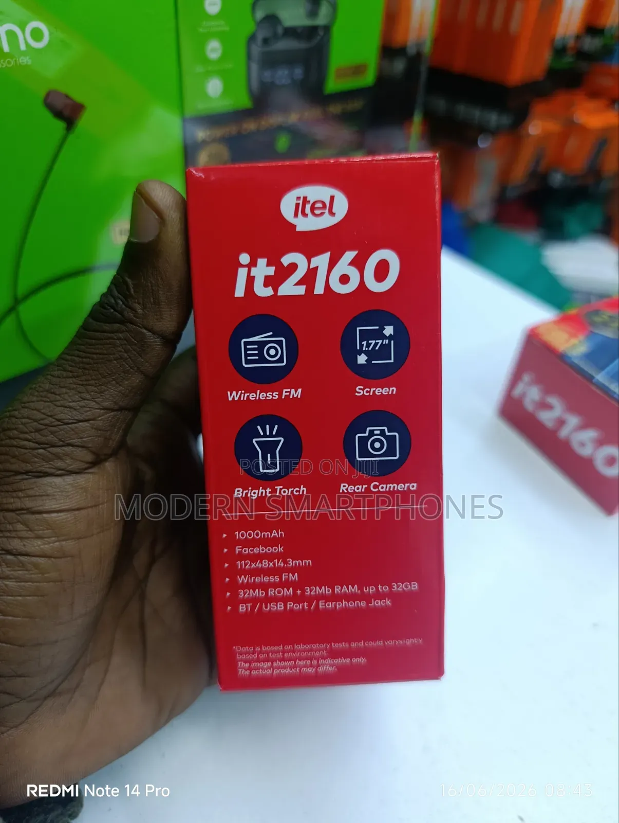 New Itel it2160 Black