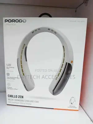 Porodo Lifestyle Chillo Zen Neck Fan Semiconductor Cooling Plates.