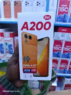 New Itel A200+ 128 GB Black