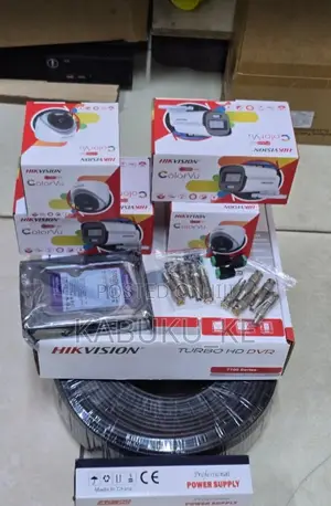 4 Channel Hikvision Colorvu 24/7 Colored CCTV Camera Full Kit 1080p