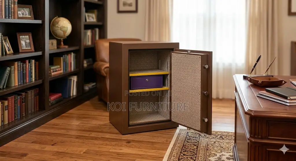 Office Safe; Fireproof Metallic Home Office Storage Safe