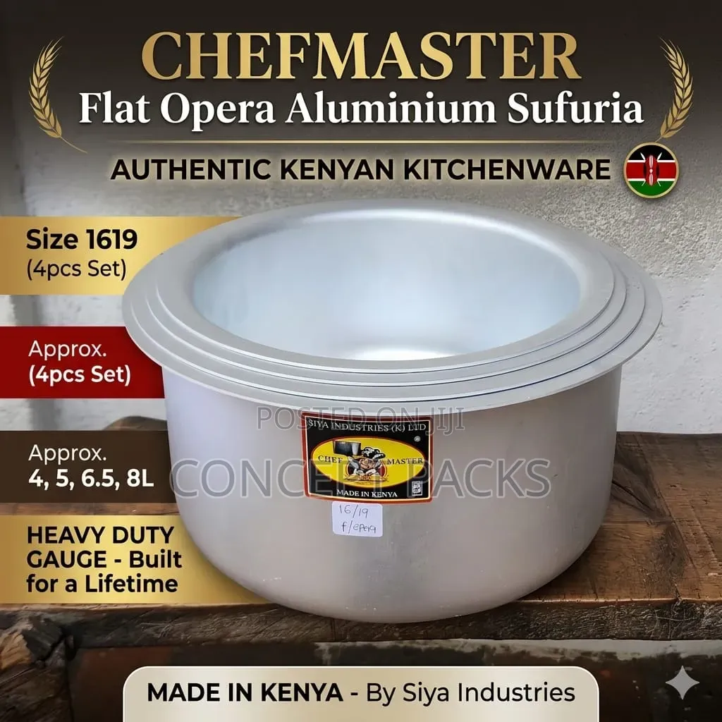 Chefmaster Aluminum Sufuria Set – 4pcs