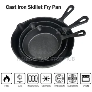 3pcs Non Stick Cast Iron Pan Set.