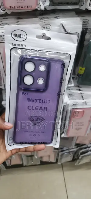 Redmi Note 13 4g Printed Diamond Graphic Case-Clear Purple