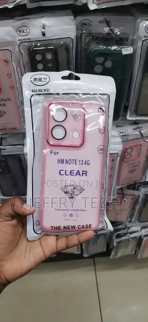 Xiaomi Redmi Note 13 Metallic-Looking Square Camera Bumper Cover
