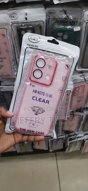 Xiaomi Redmi Note 13 Metallic-Looking Square Camera Bumper Cover