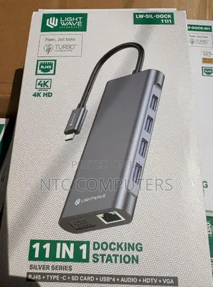 Lightwave Lw-Sil-Dock-11i1 -11 in 1 Docking Station -Silver Series