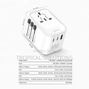 Ldnio Gan 65w Universal Adapter All in One 65w