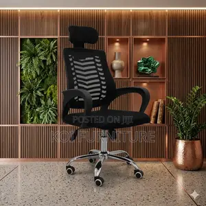 Office Chairs; Black Ergonomic Fabric Office Chair
