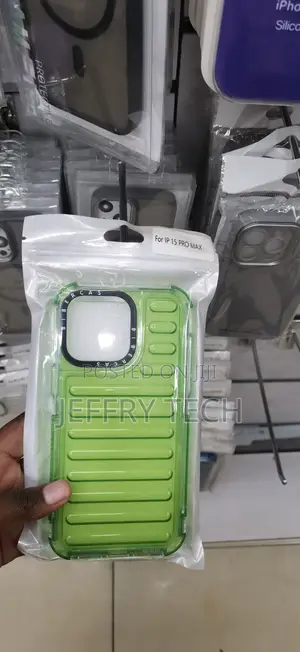 iPhone 15 Pro Max Lime Green Translucent Bumper Case