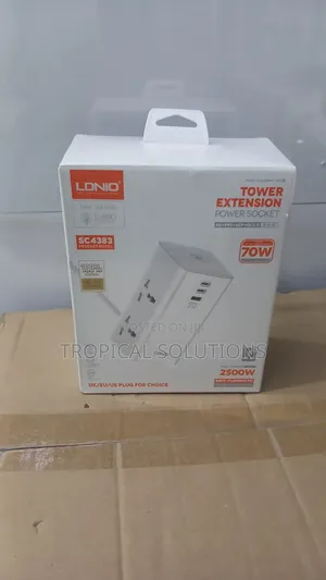 Ldnio Tower Extension Power Socket 4 Way + 2 Usbc + 1usb-a Extension