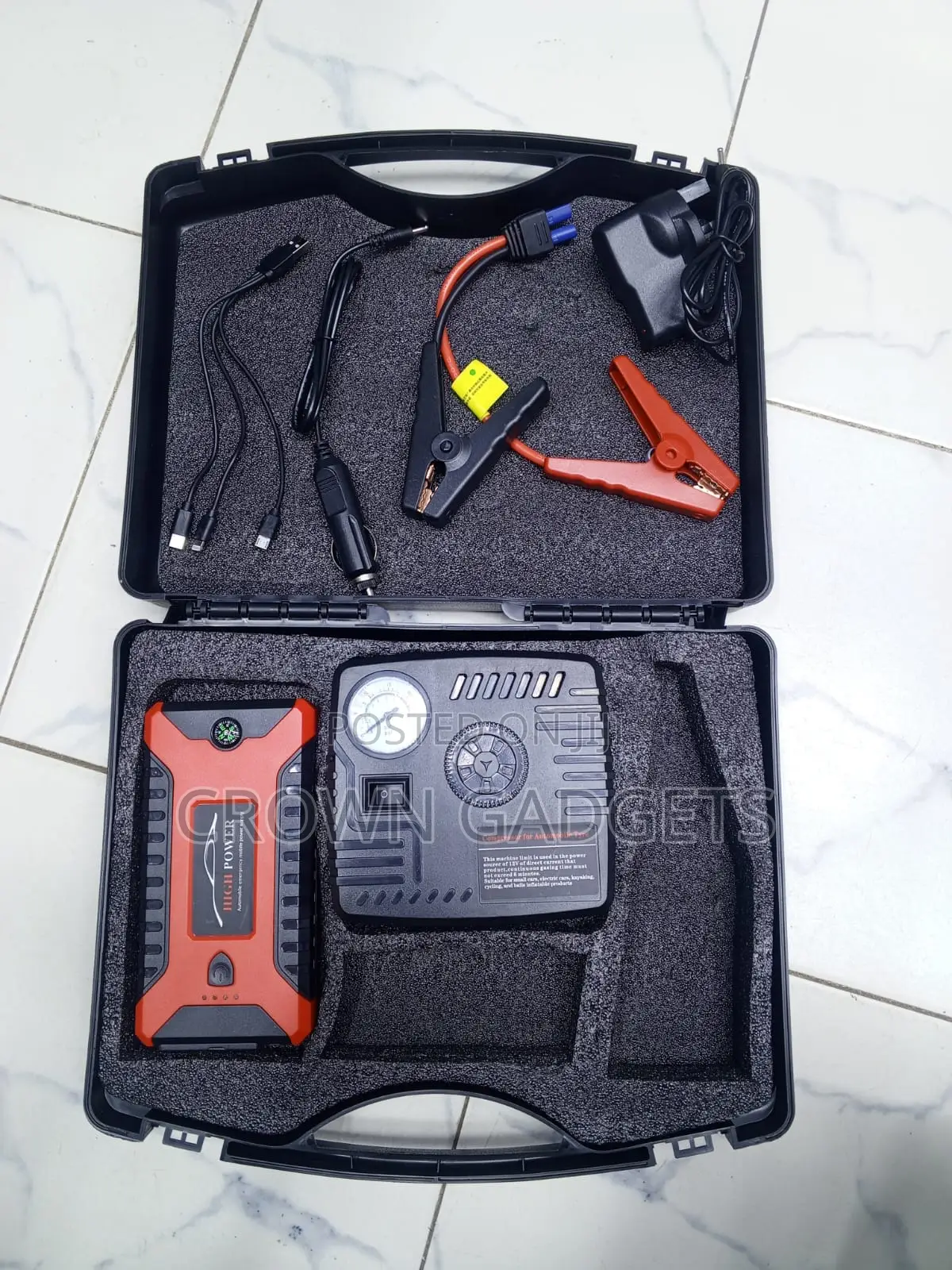 Multi-Function Car Jump Starter With Air Pump and Led Light