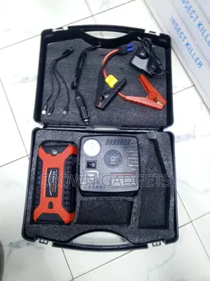 Emergency Vehicle Jump Starter Power Bank With Air Compressor