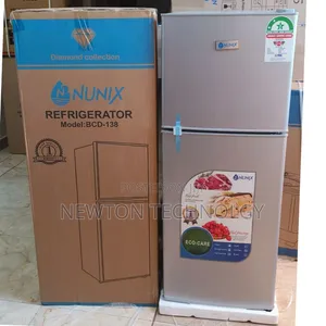 Nunix 138 Litres Large Capacity Double Door Refrigerator Fridge-Silver