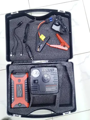 12v Emergency Jump Starter Kit With Tire Inflator Pump