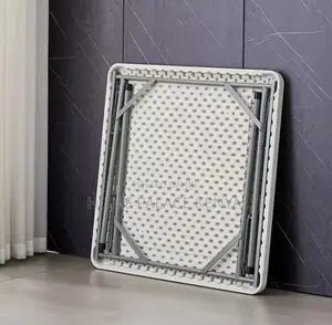 Outdoor Table: Foldable Plastic Square Party Table