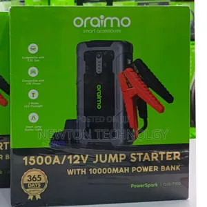 Oraimo Power Spark1500a 12v Car Jump Starter With10,000mah Powerbank