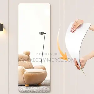 140cm by 40cm Wall Mounted Mirror Sticker Self-Adhesive