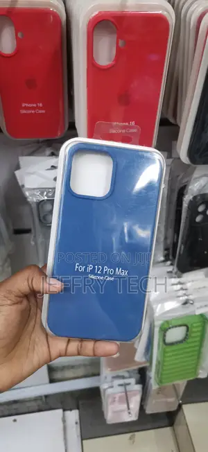 iPhone 12 Pro Max Anti-Slip Grip, Soft-Touch Exterior Case-Blue