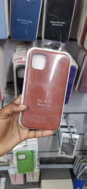 iPhone 11brown, Soft-Touch Silicone Phone Case