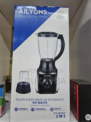 Ailyons 2 in 1 Blender With Grinder