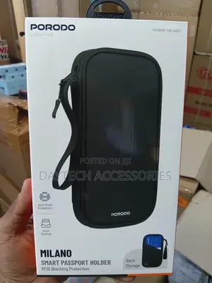 Porodo Milano Smart Passport Holder Rfid Blocking Protection