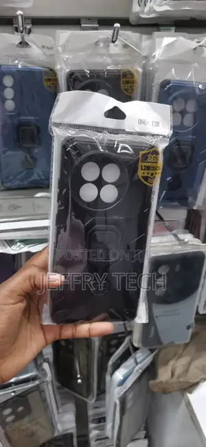 Oneplus 13r Black Trfees Hybrid Armor Ring Holder Case