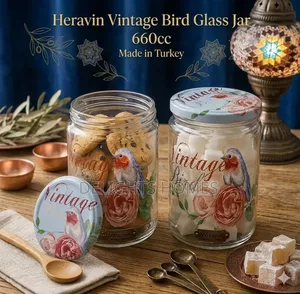*Heravin Vintage Bird Glass Jar_b