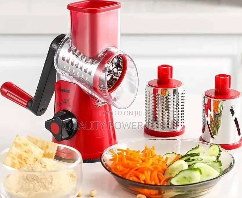 Rotary Drum Grater Veggie Slicer With 3 Slicing Options