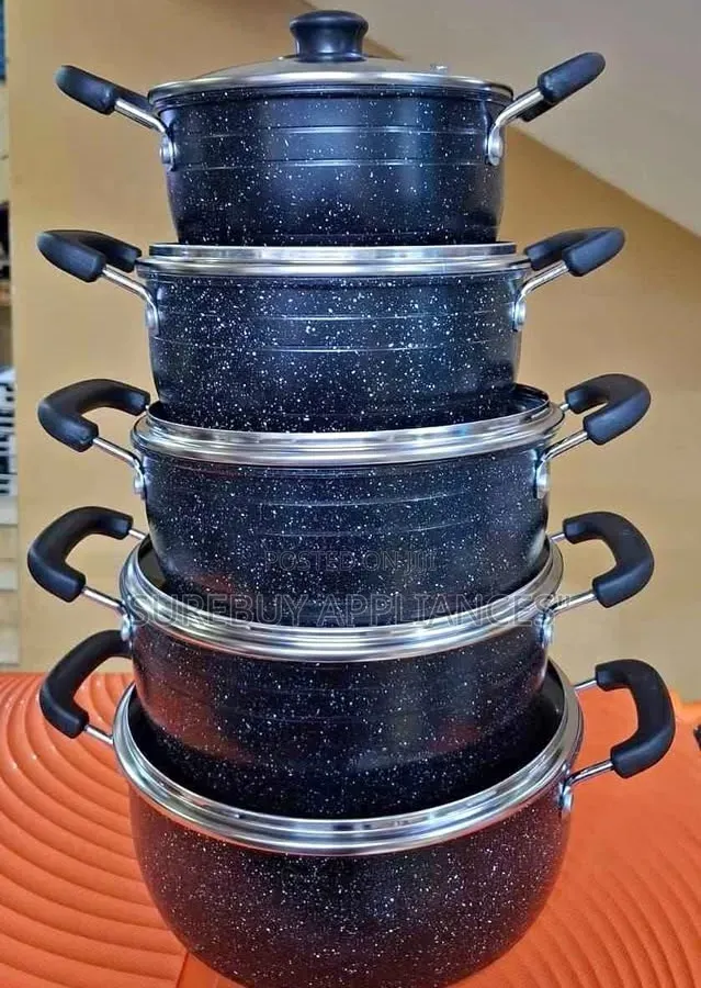 Premium Jp 10pcs Cookware Nonstick Set With Glass Lids