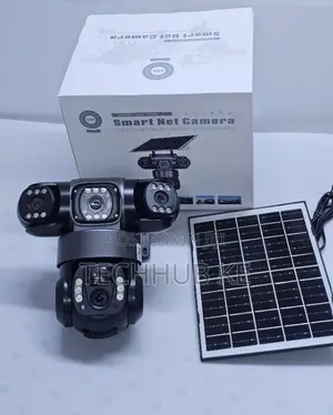 4g Triple Lens Solar CCTV Camera With 360° Wide Coverage