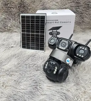 4g Solar Camera With Sim Card Triple Lens CCTV With Mobile App Control