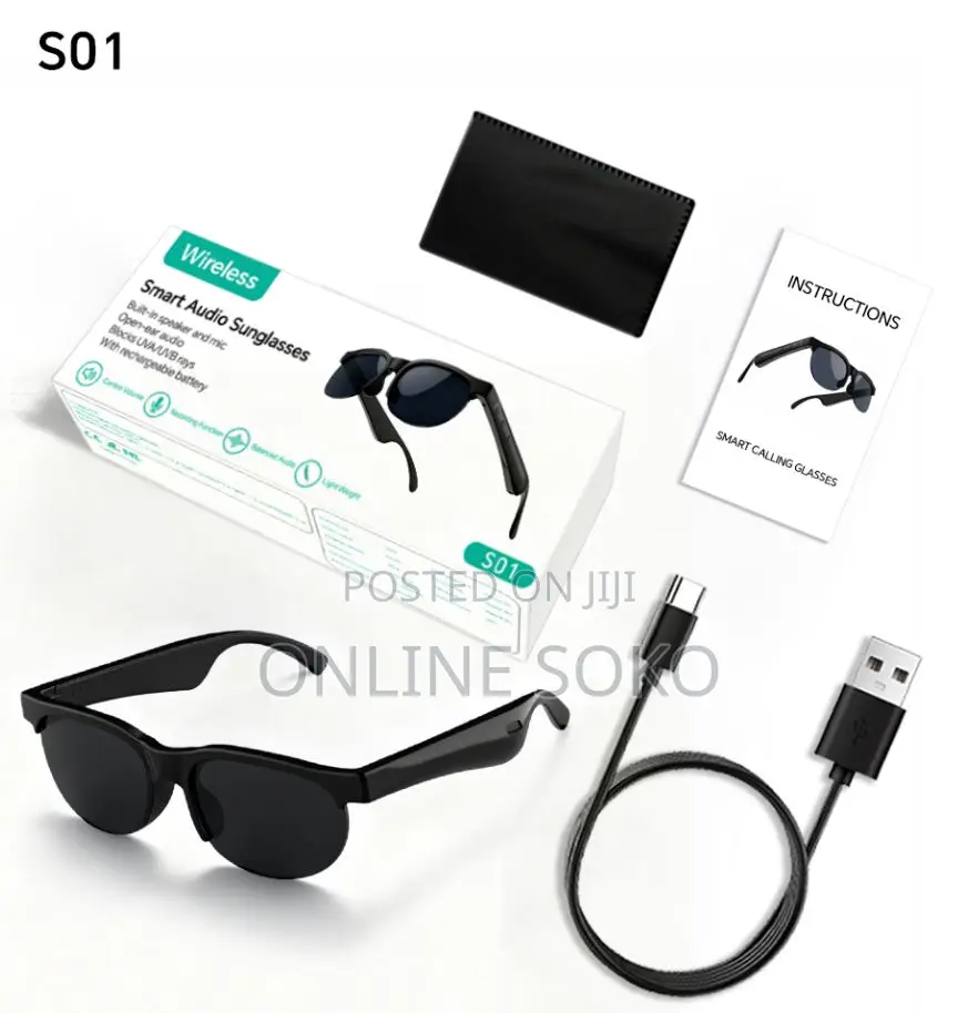 Bluetooth Audio Smart Sunglasses With Built-in Speakers Microphone