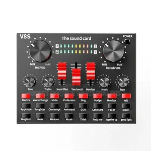 Professional V8s Sound Card for Recording Streaming