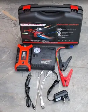 Portable Car Battery Jump Starter With Tyre Inflator Power Bank