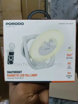 This Is a Porodo Lifestyle Snapbright Magnetic Led Fill Light.