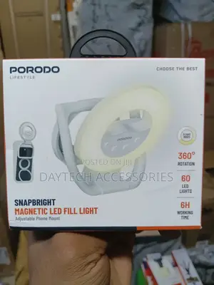 Porodo Lifestyle Magnetic Touch Led Selfie Light 800mah - White