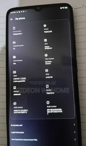 Tecno Pop 7 64 GB Black