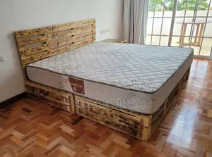6×6 Bed Frame With Drawers – Modern Wooden Pallet Double Bed
