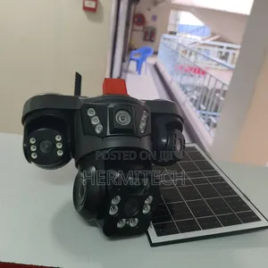 3 Lens Alarm Siren Tracking Motion Detection 4g Solar CCTV Cameras
