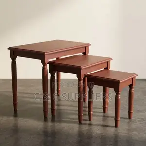 Mahogany Nesting End Table Set