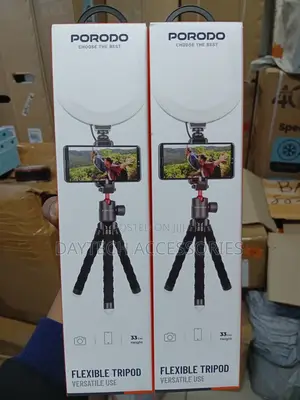 Porodo Flexible Versatile Phone Tripod Stand 33cm for Shooting Videos