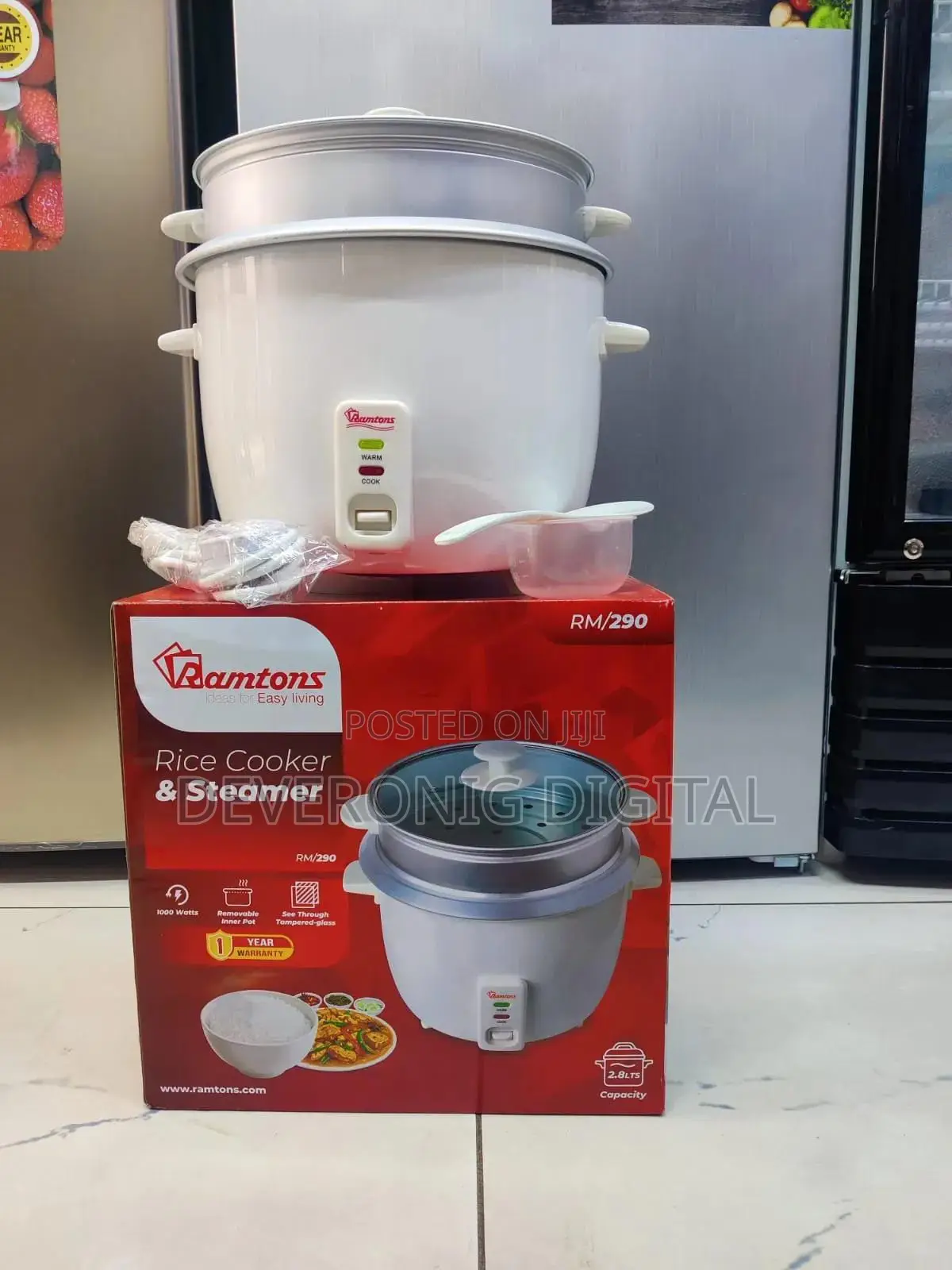 Ramtons Rice Cooker Steamer 2.8litre