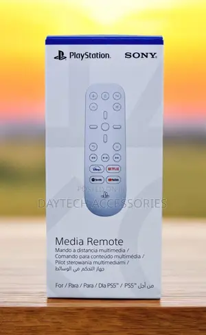 This Is an Official Sony Playstation 5 Media Remote in White.